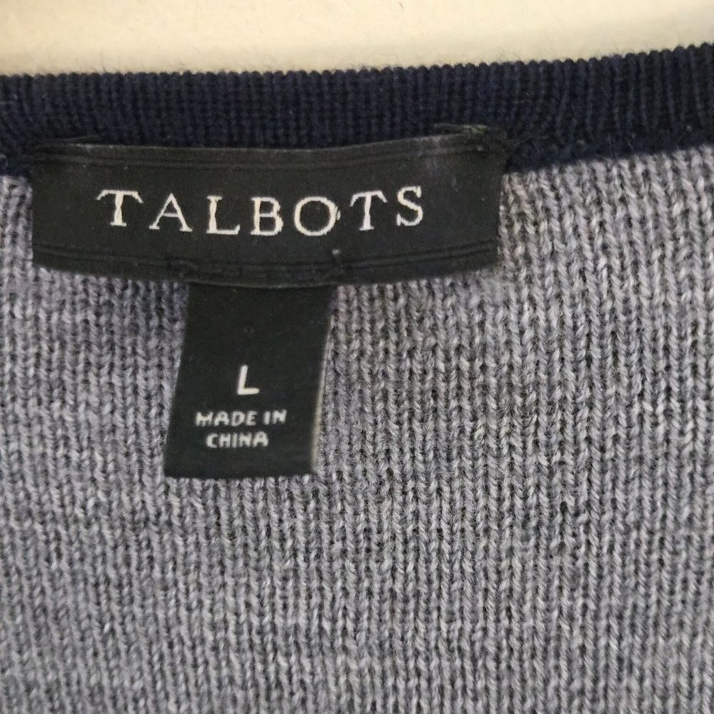 Talbots Merino Wool Color Block Long Line Open Fr… - image 6